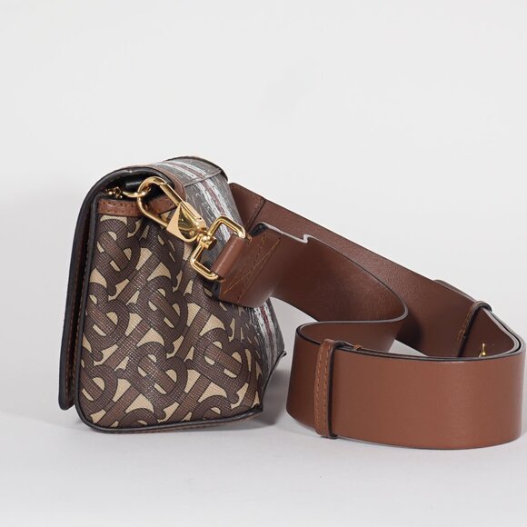 Burberry TB Monogram Stripe Canvas Leather Crossbody Bag - Picture 3 of 14